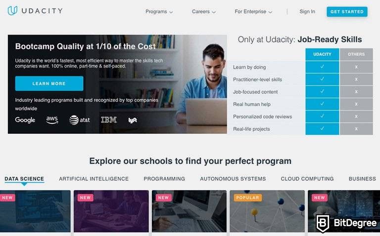 Best Udacity courses: Udacity homepage.